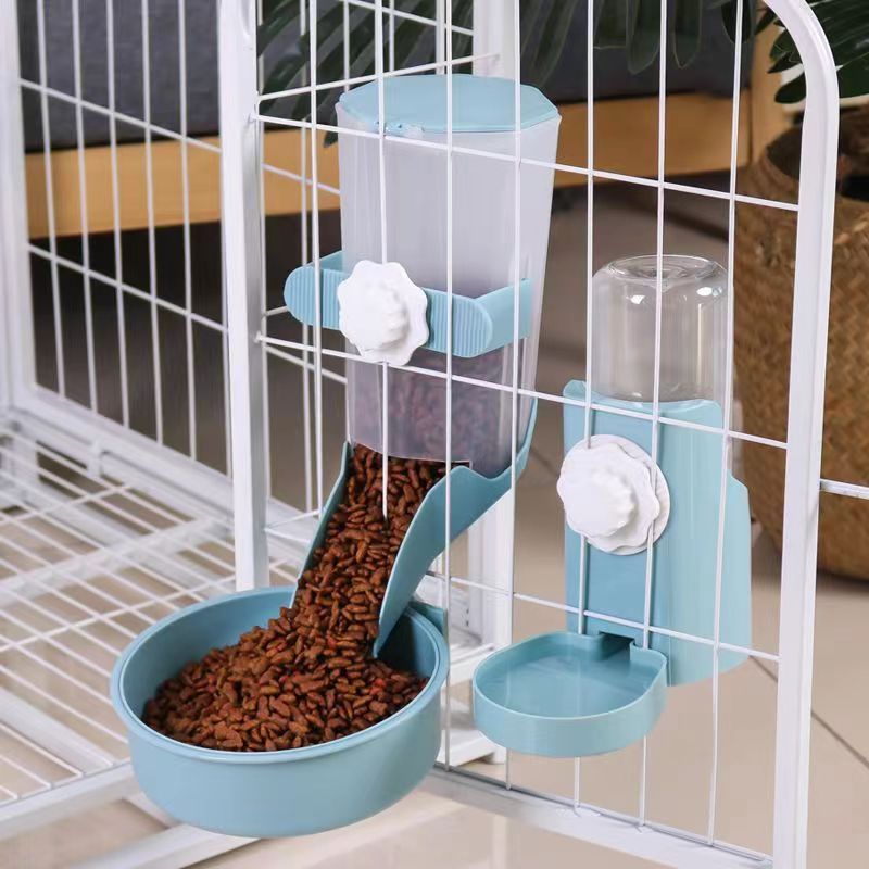 Self-Dispensing Cat & Dog Feeder with Water Bowl