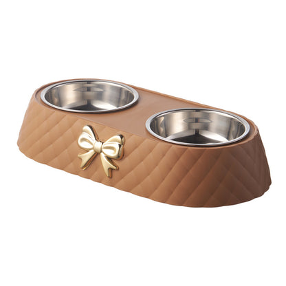 Bowknot Cat Food Bowl – Durable PP Cat Bowl