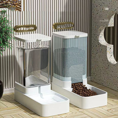 Self-Dispensing Cat & Dog Feeder with Water Bowl