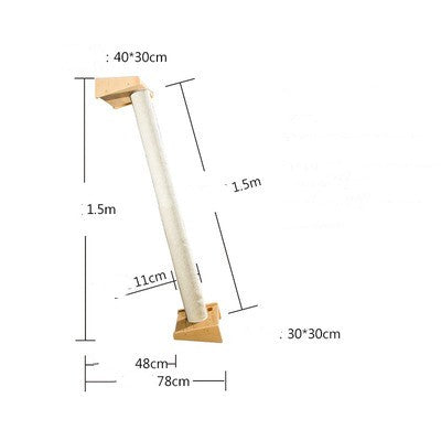 Large Wooden Cat Tree with Climbing Frame & Shelf